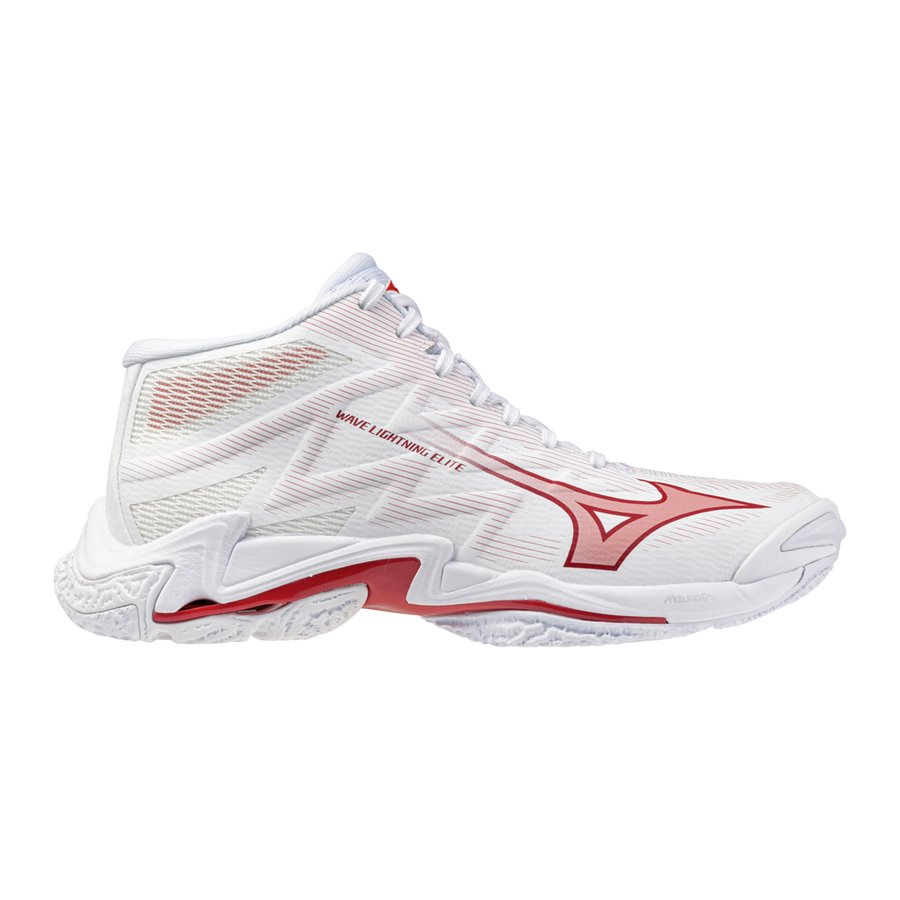 Mizuno WAVE LIGHTNING ELITE MID White/Rose Elegance/Lava Falls