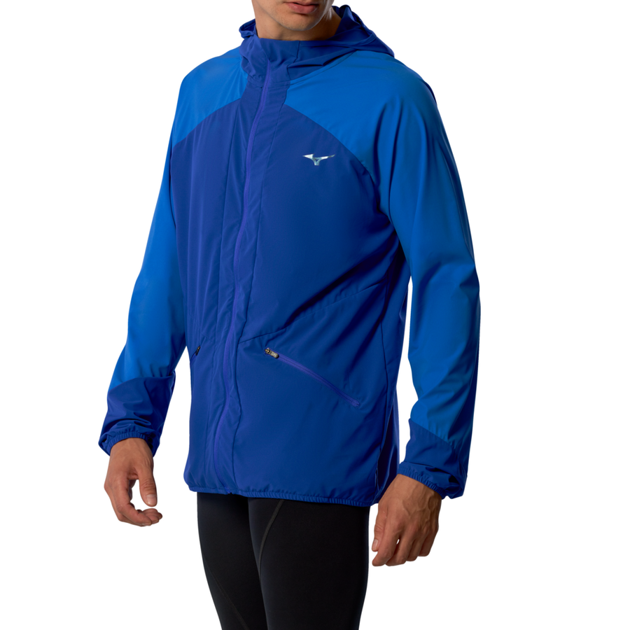 Active Warmalite Hybrid Full Zip Hooded Long Sleeve Top Blue