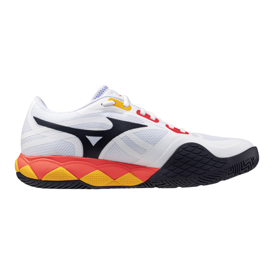 Mizuno WAVE ENFORCE TOUR 2 AC White/Baritone Blue/Fiery Coral 2