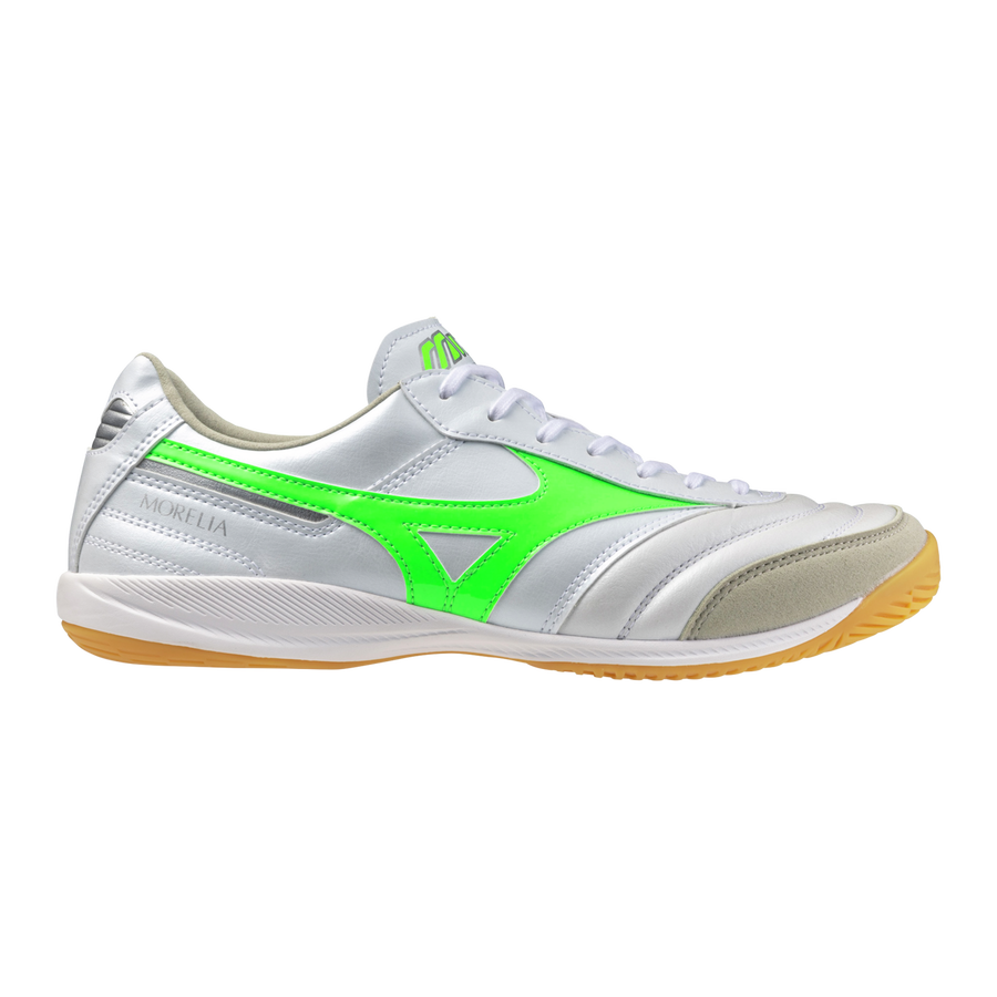 Mizuno MORELIA SALA ELITE IN White/neon green/galaxy silver