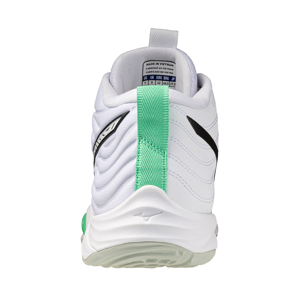 Mizuno WAVE MOMENTUM ELITE MID White/Black/Frozen Emerald