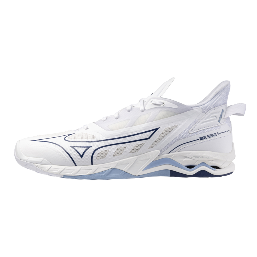 Mizuno WAVE MIRAGE 5 White/BellwetherBlue/BelAirBlu