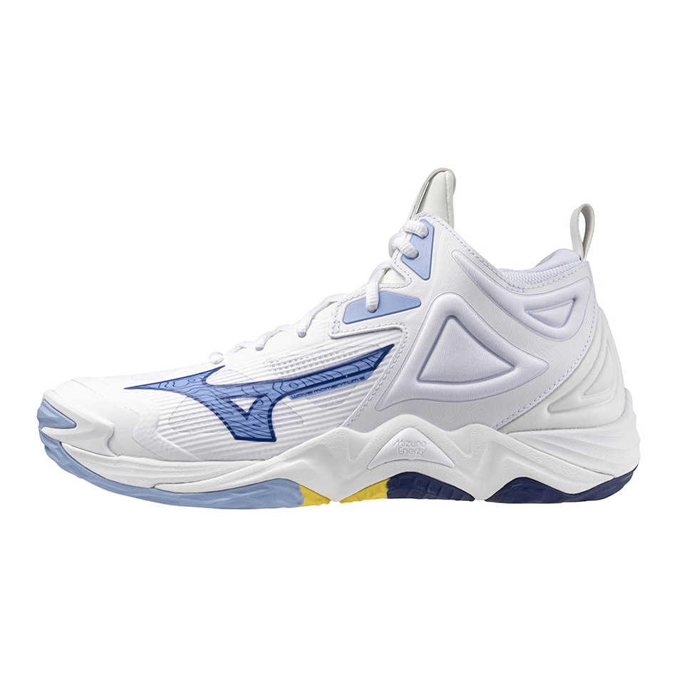 Mizuno WAVE MOMENTUM 3 MID White/BellwetherBlue/BelAirBlu