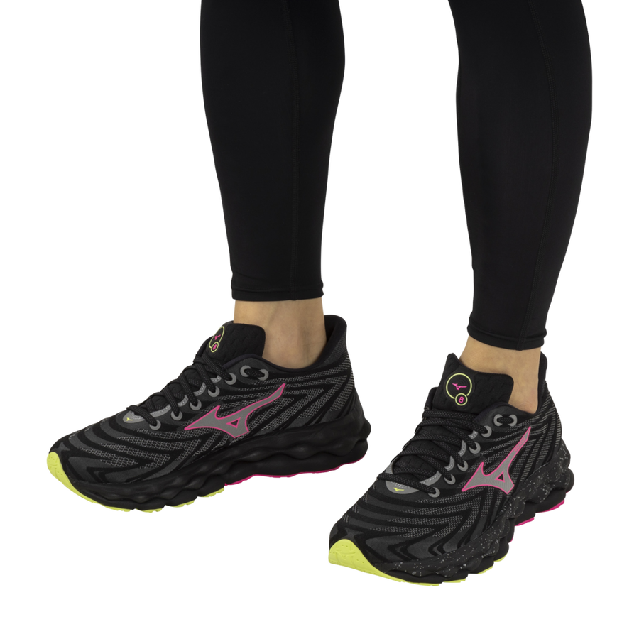 Mizuno WAVE SKY 8 Black/silver/pink tetra