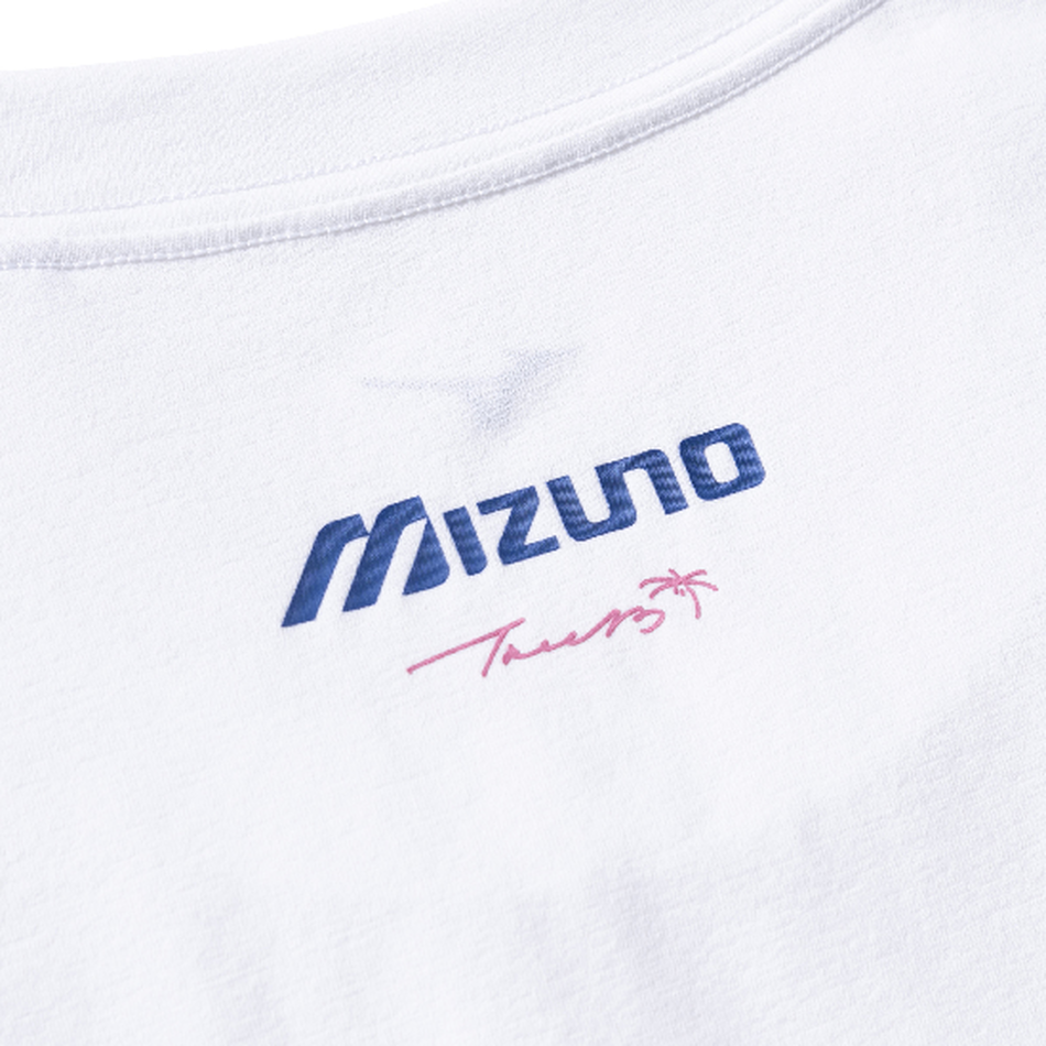 Mizuno Long Sleeve Graphic Tee White