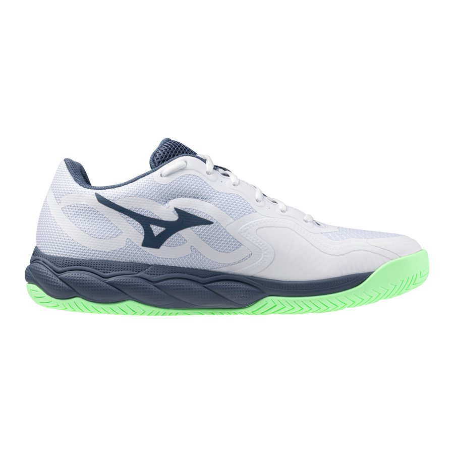 Mizuno WAVE ENFORCE COURT AC White/vintage indigo/neo mint Mizuno WAVE ENFORCE COURT AC White/vintage indigo/neo mint
