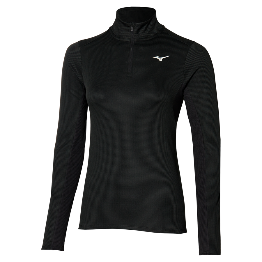 DRYAEROFLOW LONGSLEEVE Zwart Longsleeves Mizuno Belgie