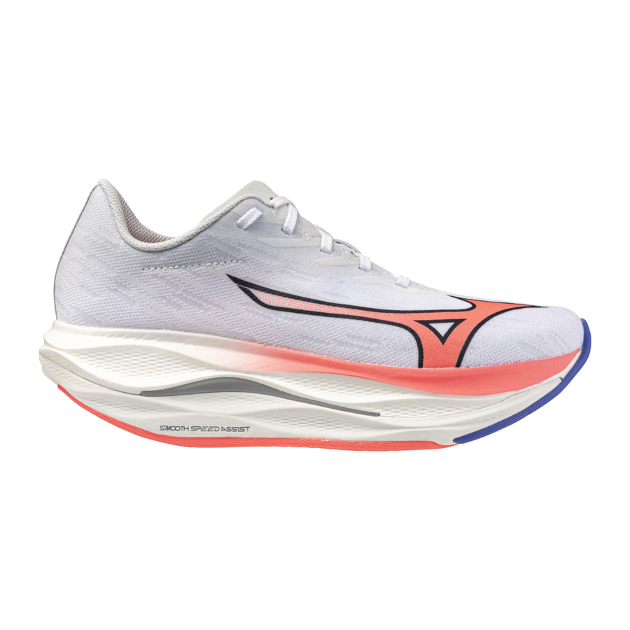Mizuno WAVE REBELLION FLASH 3 White/Striking Coral/Iris Bloo