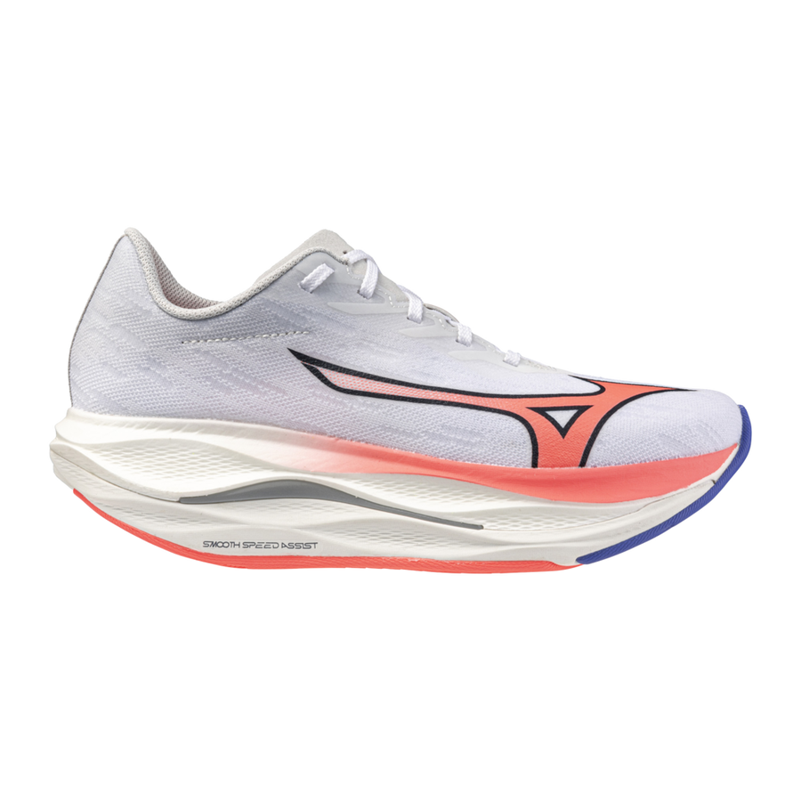 Mizuno WAVE REBELLION FLASH 3 White/Striking Coral/Iris Bloo