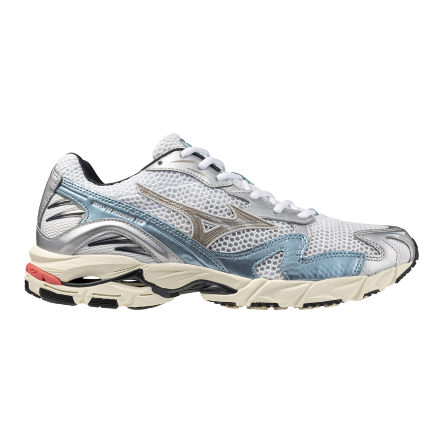 Mizuno WAVE RIDER 10 White/Vintage Khaki/Reef Waters