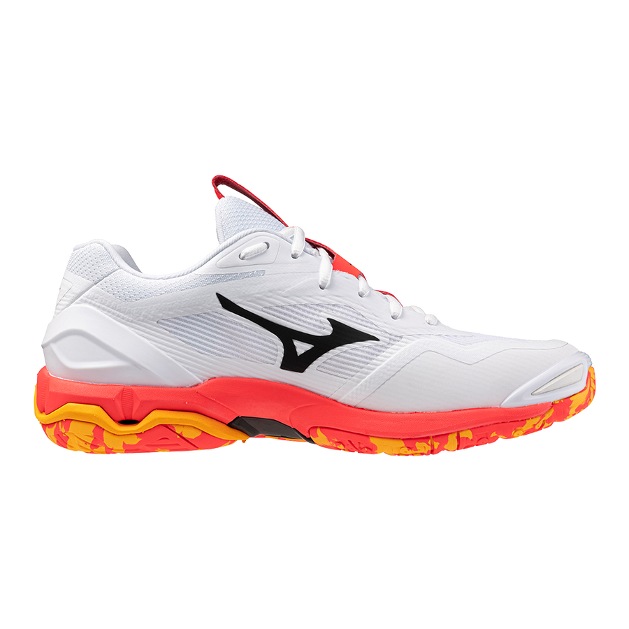 Mizuno WAVE STEALTH 6 White/Fiery Coral 2/Citrus