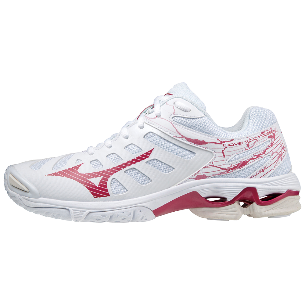 red and white mizuno volleyball shoes