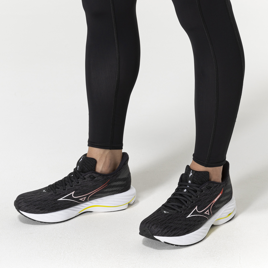 Mizuno WAVE RIDER 28 Black/White/Evening Primrose