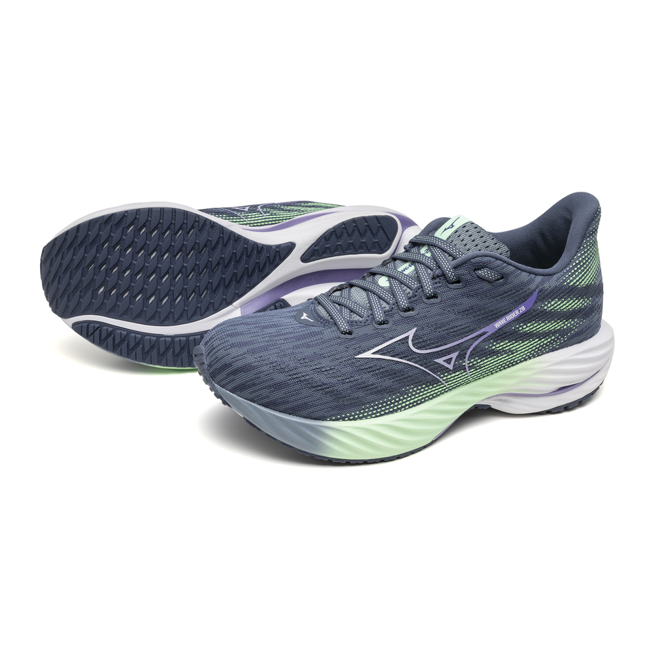 Mizuno WAVE RIDER 28 Citadel/White/Neo Mint