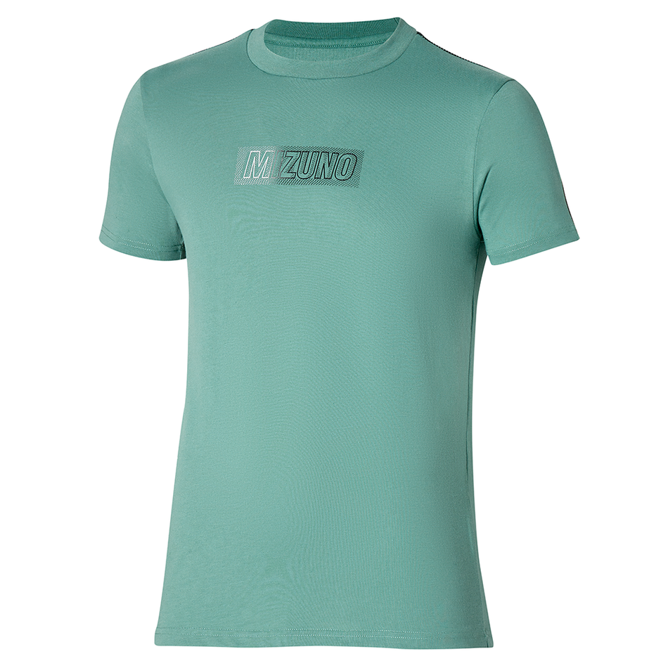 Mizuno Release Tape Tee Mineral Blue