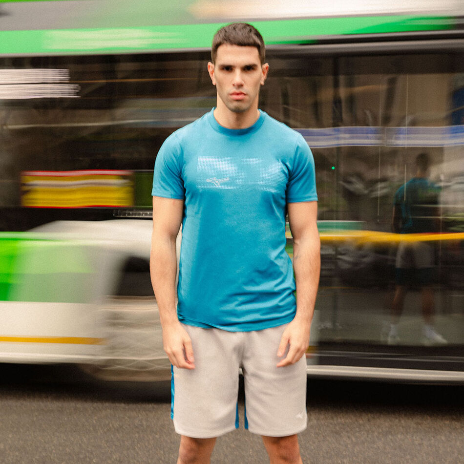 Mizuno Athletics Graphic Tee Moroccan Blue