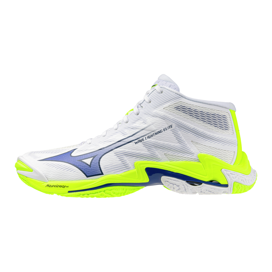 Mizuno WAVE LIGHTNING ELITE MID White/Lightning Yellow/Dazzling Blue