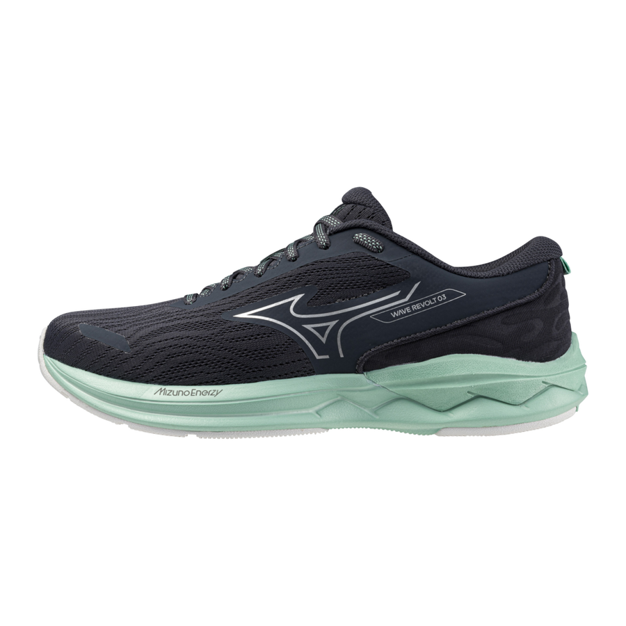 Mizuno WAVE REVOLT 3 India ink/neo silver/dusty jade green