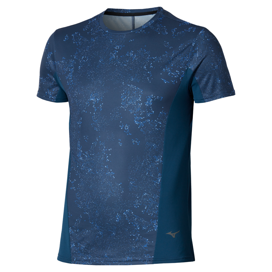 Mizuno Graphic Short Sleeve Tee(M) Estate Blue