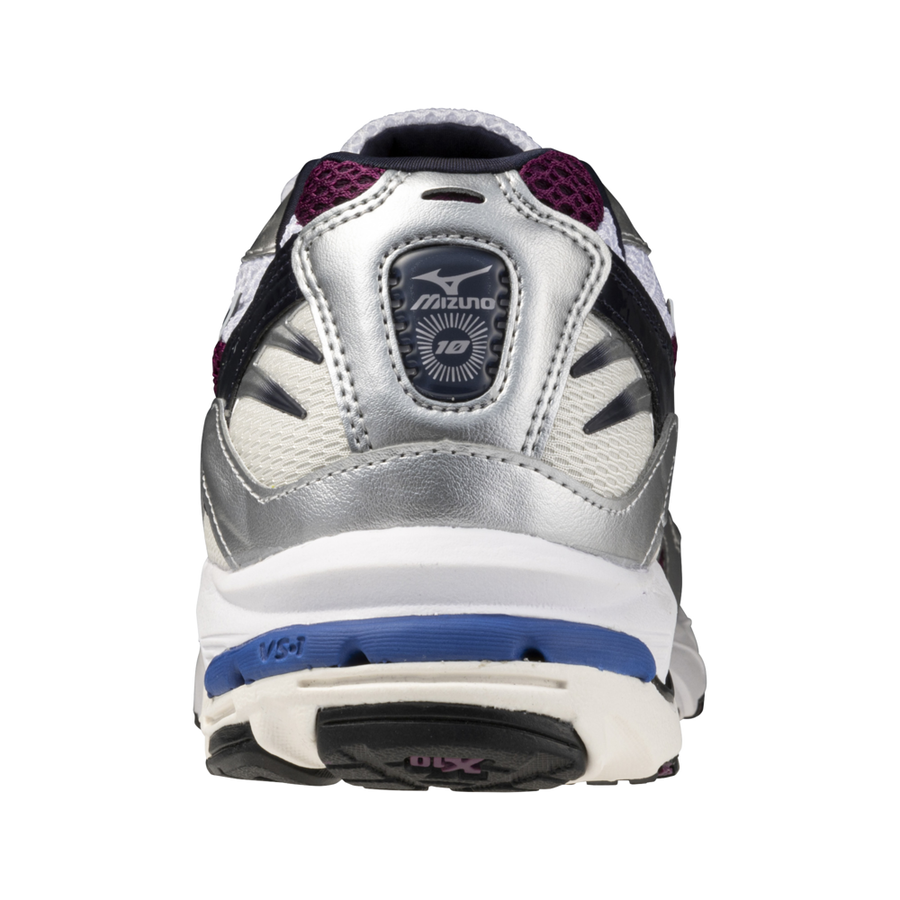 Mizuno Wave Rider 10 White/Baritone Blue/Dark Purple