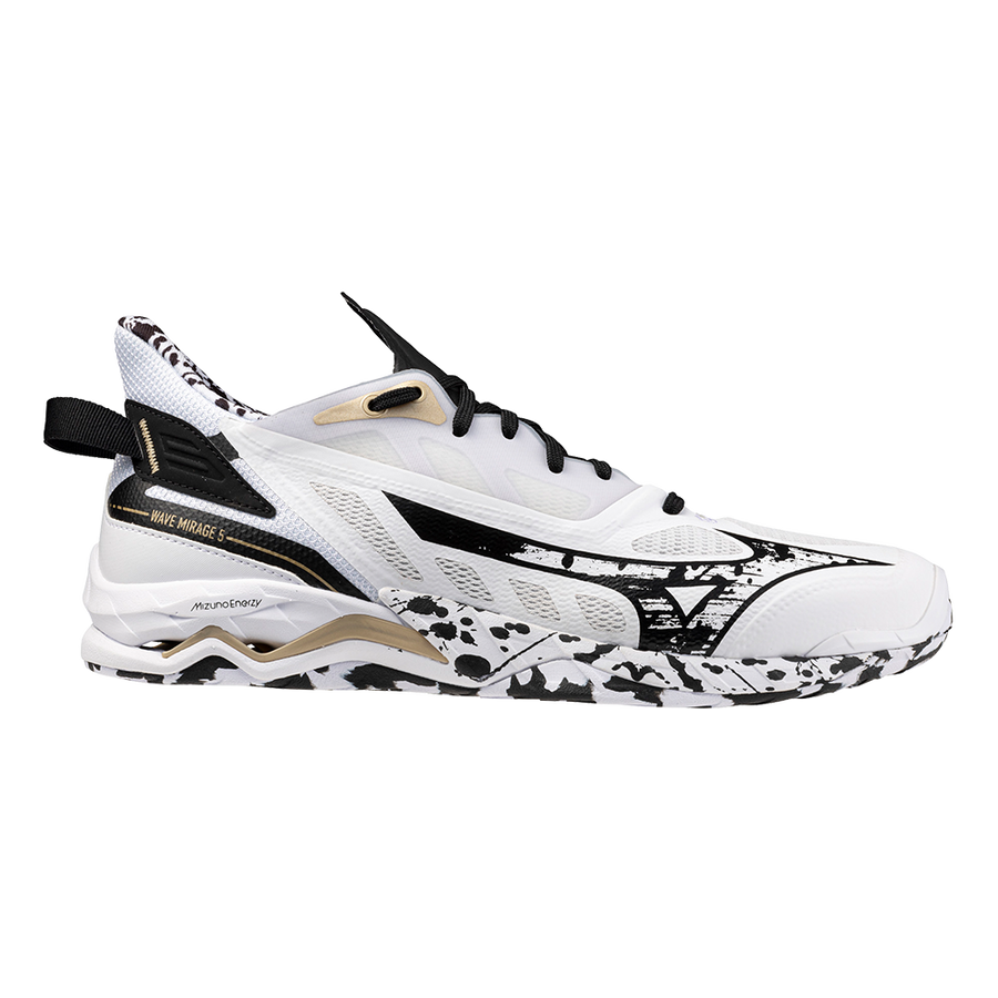 Mizuno WAVE MIRAGE 5 White/Black/GE Gold