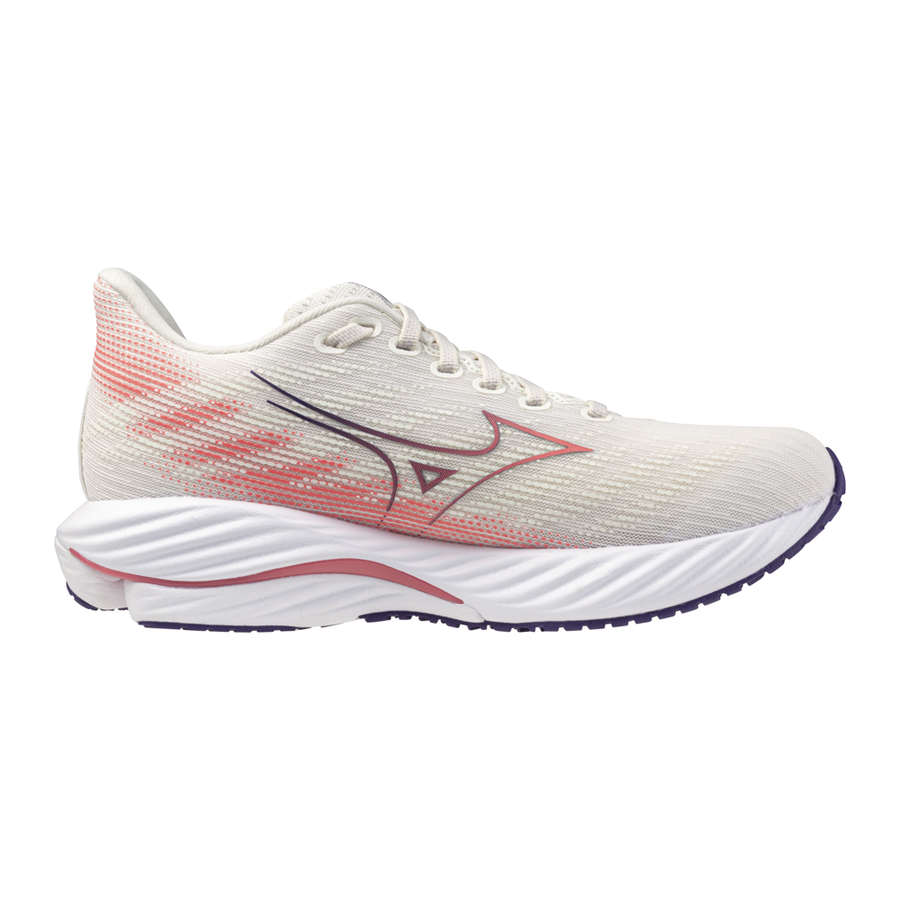 Mizuno WAVE RIDER 28 MIZSnowWhite/CamelliaRose/VinI