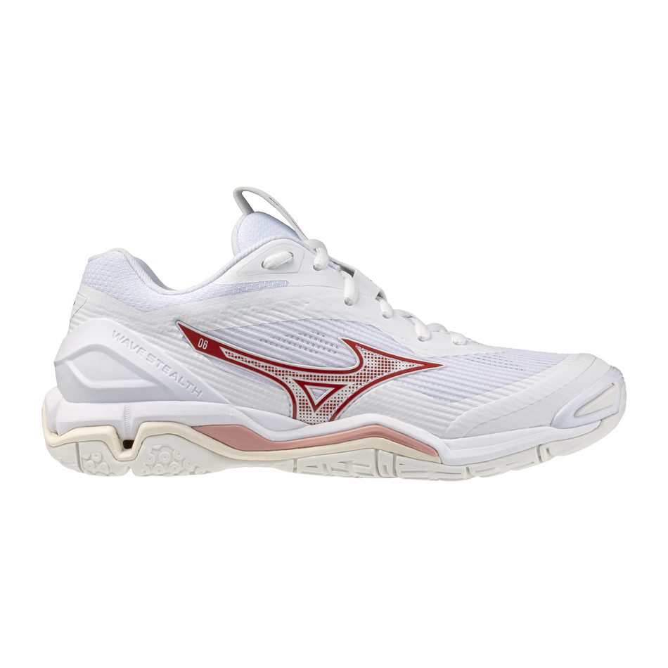 Mizuno WAVE STEALTH 6 White/Rose Elegance/Lava Falls