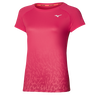Mizuno Aero SS Tee Rose Red