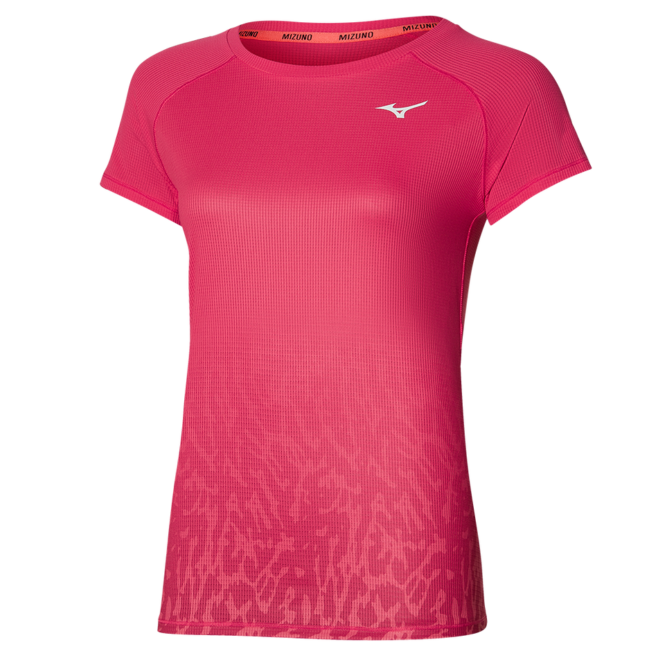 Mizuno Aero SS Tee Rose Red
