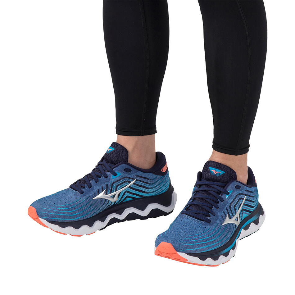 Mizuno WAVE HORIZON 6 SurfWeb/Silver/NeonFlame