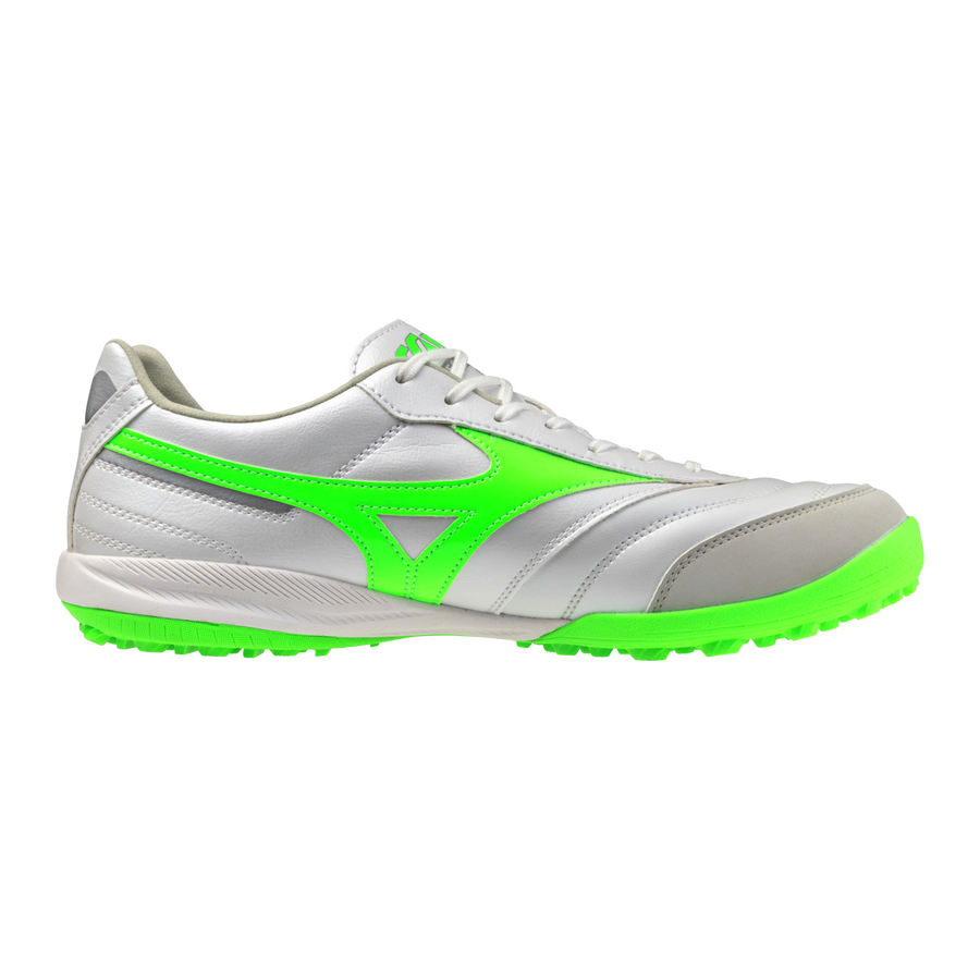 Mizuno MORELIA SALA PRO TF White/neon green/galaxy silver Mizuno MORELIA SALA PRO TF White/neon green/galaxy silver