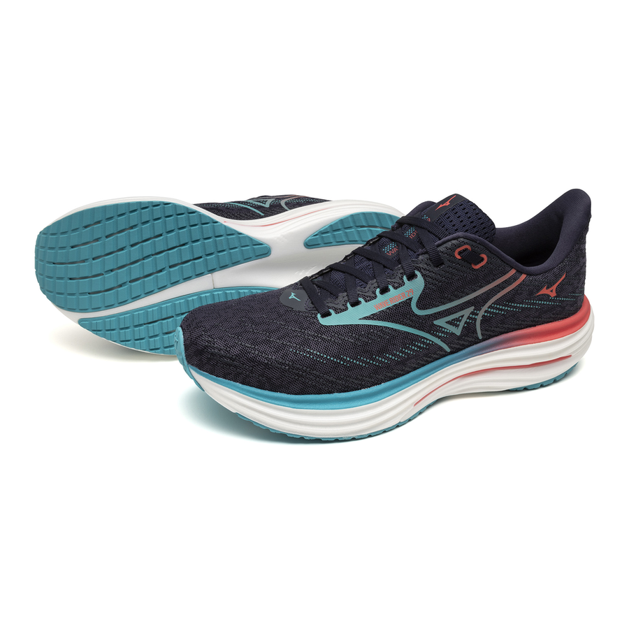 Mizuno WAVE RIDER 29 Odyssey Gray/Capri Breeze/Calypso Coral