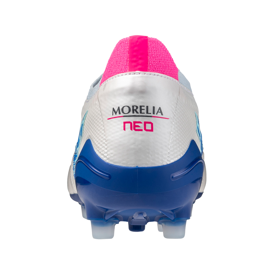 Mizuno MORELIA NEO IV BETA JAPAN AG White/Tanager Turquoise/Pink Tetra