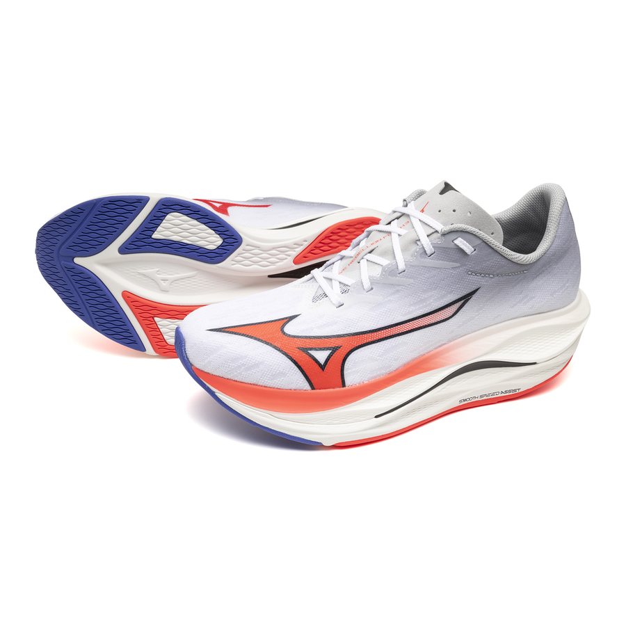 Mizuno WAVE REBELLION FLASH 3 White/Fiery Coral 2/Iris Bloom