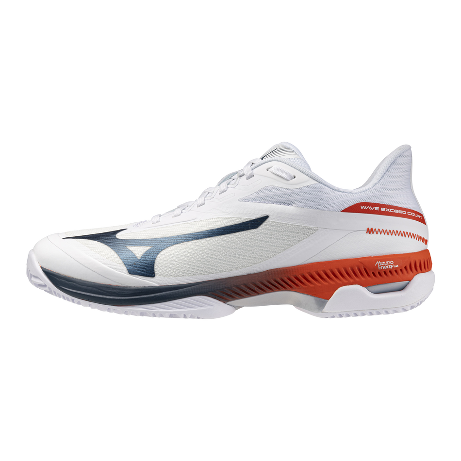 Mizuno WAVE EXCEED COURT CC White/insignia Blue/orange.com