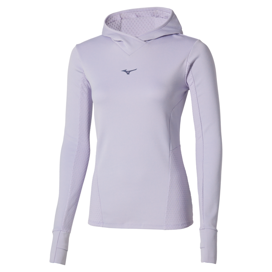 Mizuno Active Warmalite Hooded Long Sleeve Top Icelandic Blue