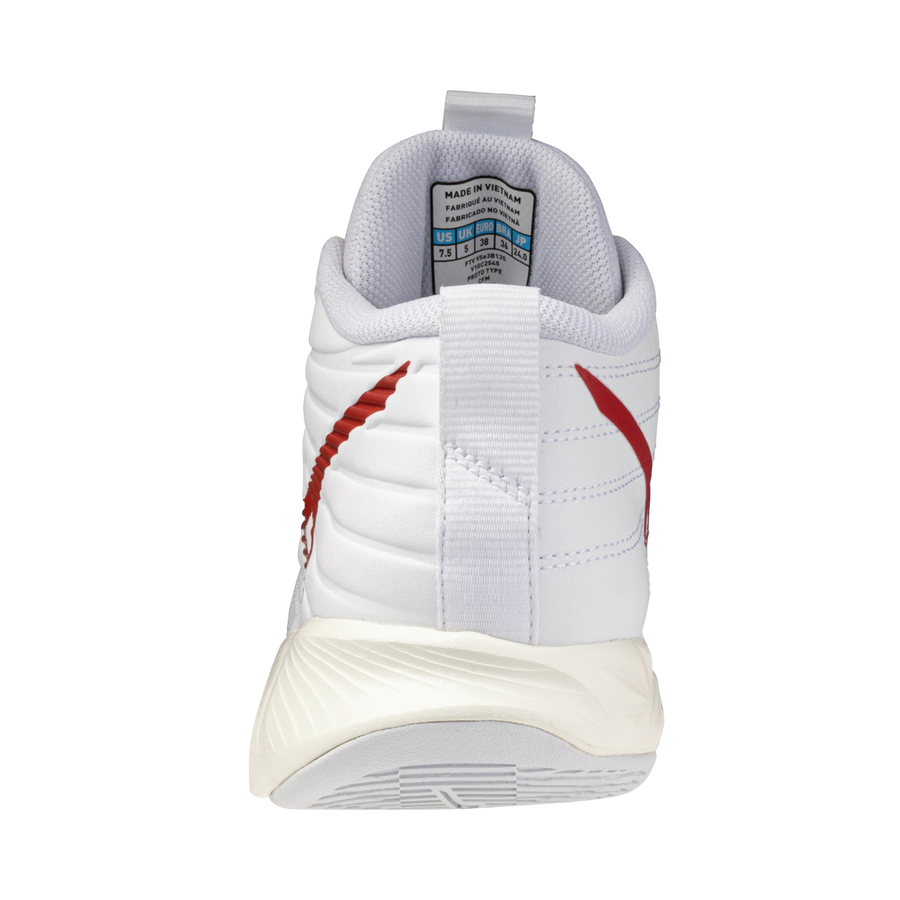 Mizuno WAVE MOMENTUM PRO MID White/Rose Elegance/Lava Falls