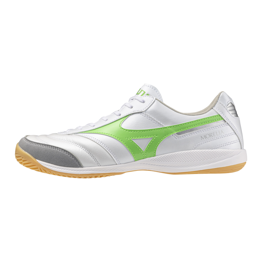 Mizuno MORELIA SALA ELITE IN White/neon green/galaxy silver
