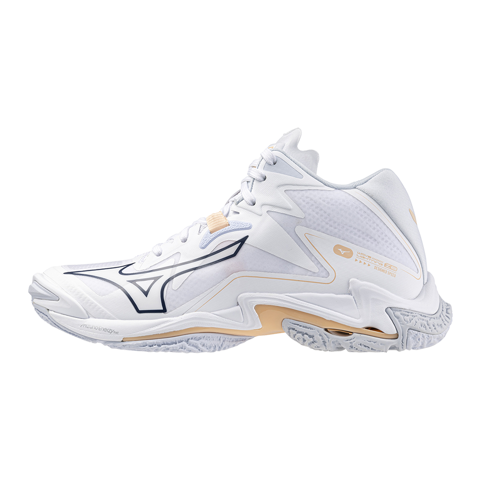 Mizuno WAVE LIGHTNING Z8 MID White/NavyPeony/PeachParfait