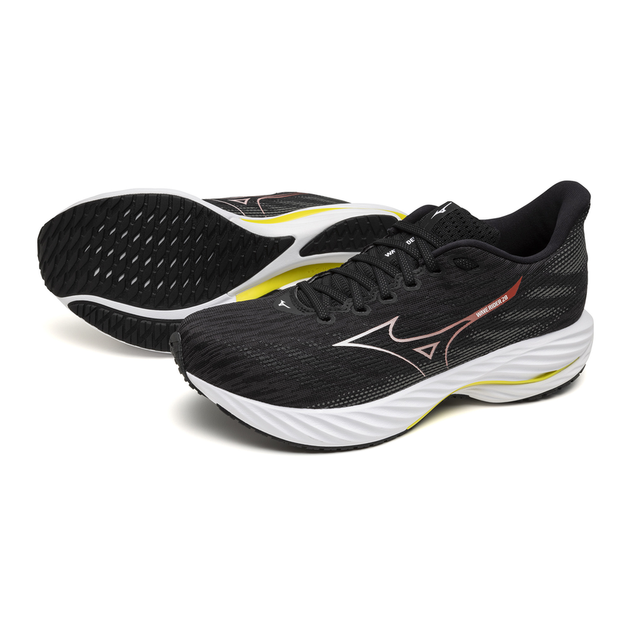 Mizuno WAVE RIDER 28 Black/White/Evening Primrose