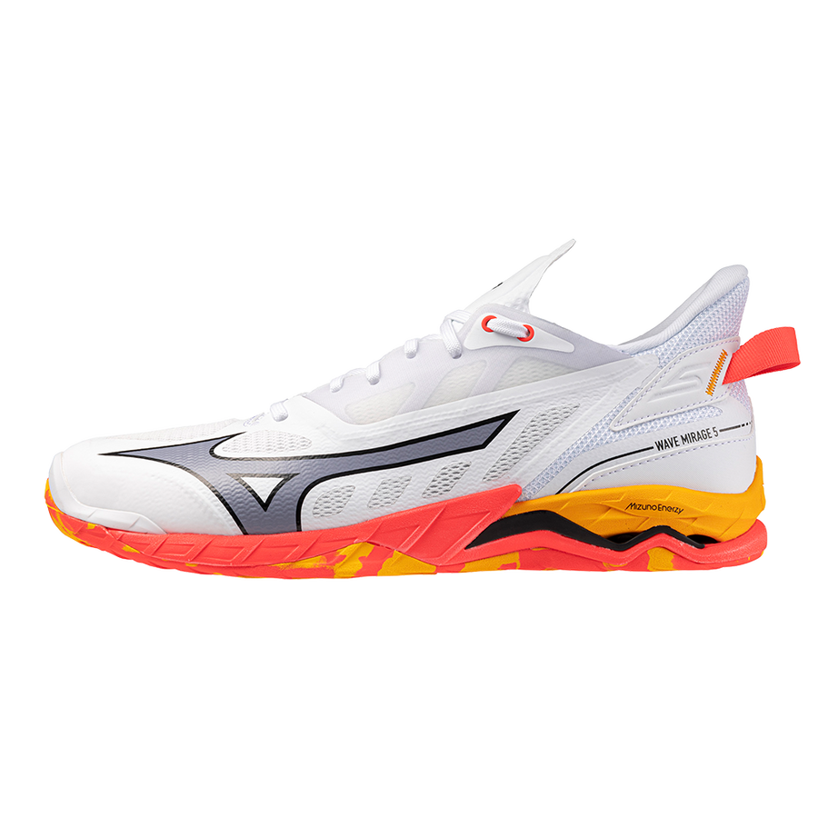 Mizuno WAVE MIRAGE 5 White/Fiery Coral 2/Citrus