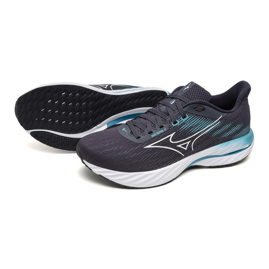 Mizuno WAVE INSPIRE 21 Odyssey Gray/White/Capri Breeze