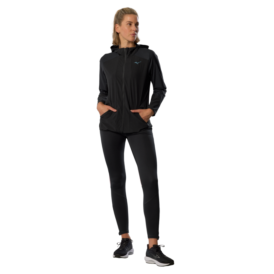 Mizuno Active Alpha Hodded Jacket Black