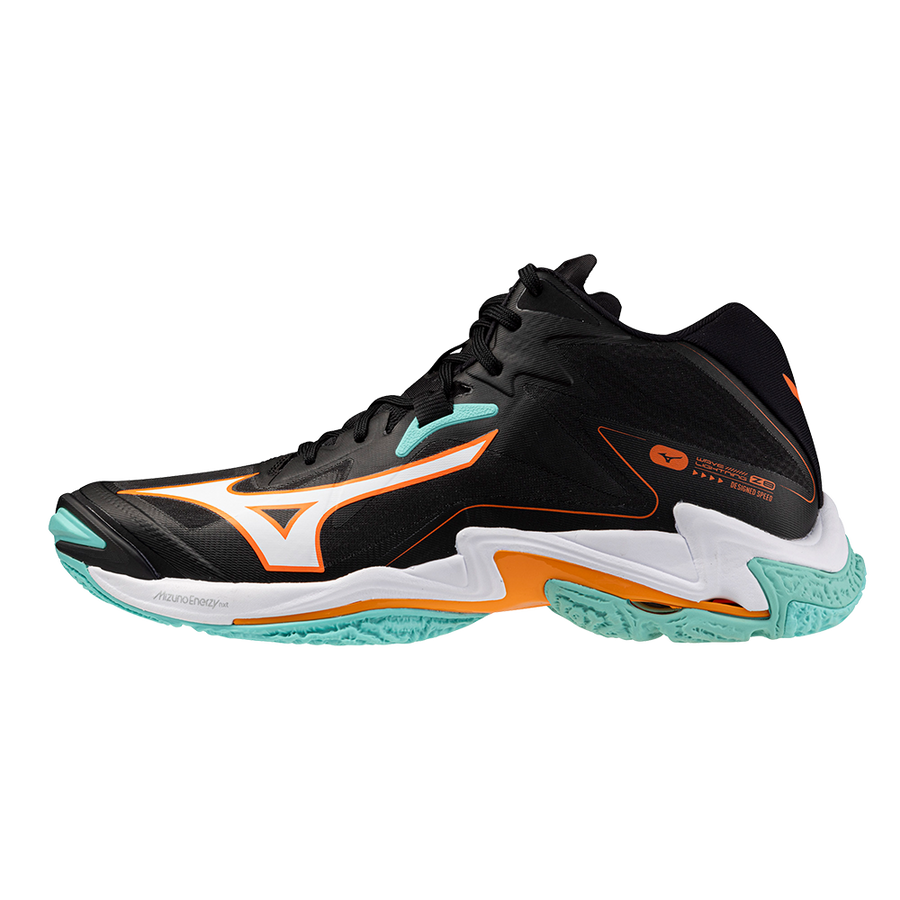 Mizuno WAVE LIGHTNING Z8 MID Black/Tangelo/Ice Green
