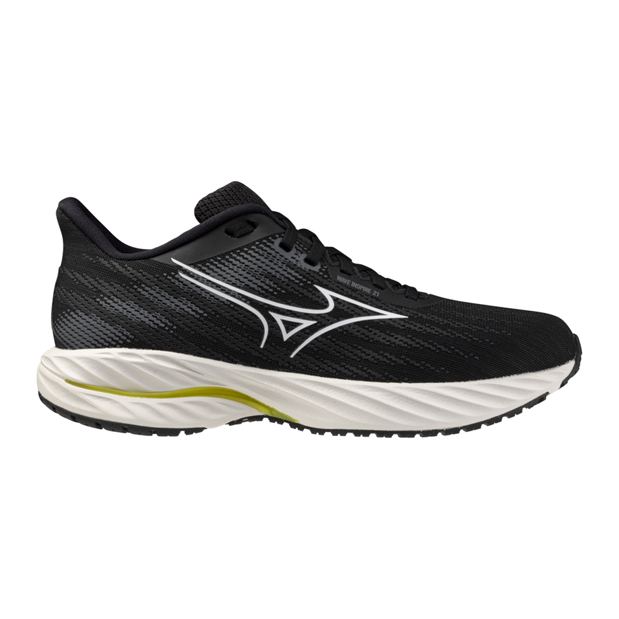Mizuno WAVE INSPIRE 21 Black/White/Vibrant Yellow