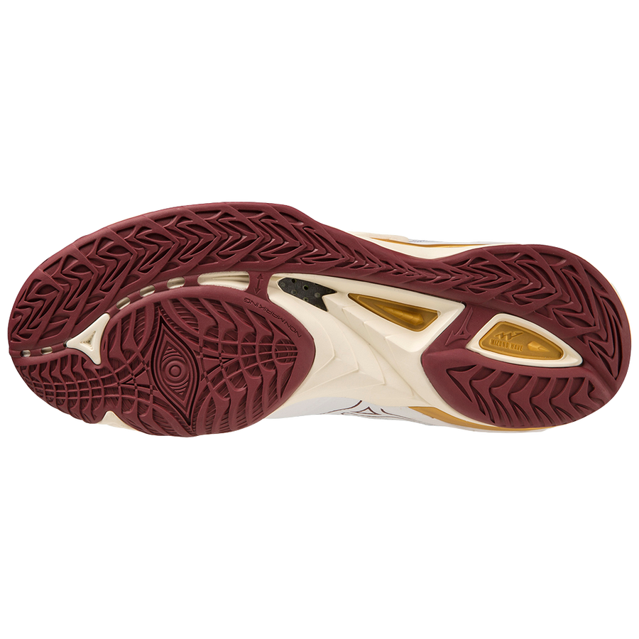 Mizuno WAVE MIRAGE 5 Whte/Cabernet/MP Gold