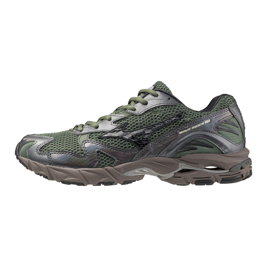 Mizuno WAVE RIDER 10 AgaveGreen/BlackSand/MetallicG