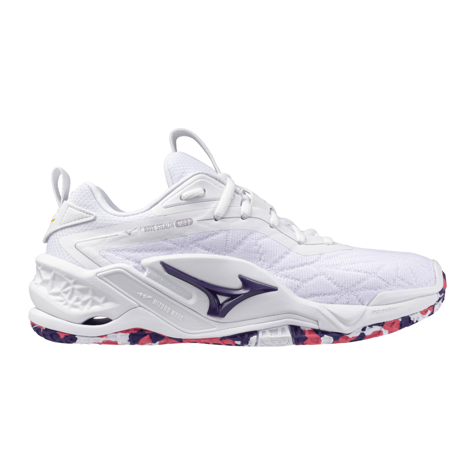 Mizuno WAVE STEALTH NEO 2 White/VioletIndigo/CamelliaRos