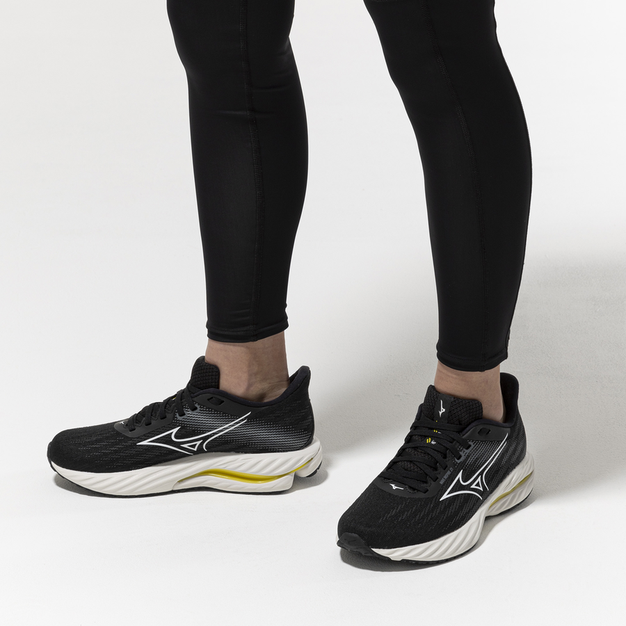 Mizuno WAVE INSPIRE 21 Black/White/Vibrant Yellow