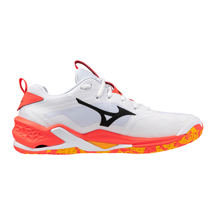 Mizuno WAVE STEALTH NEO 2 White/Fiery Coral 2/Citrus